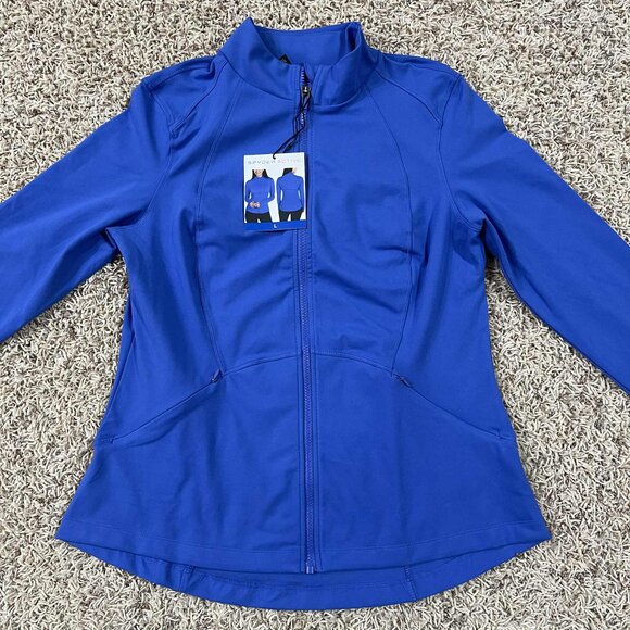 Spyder Women's Yoga Active Full Zip Jacket Blue, Size Large (New) - Picture 5 of 12